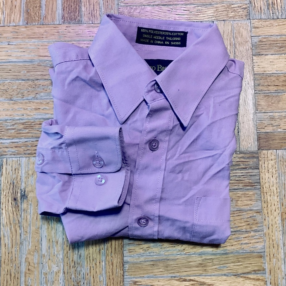 Boys Lavender Purple Button Down Dress Shirt